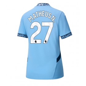 Dámské fotbalový oblečení Manchester City Matheus Nunes #27 Domácí košile 2024-25 Krátkým Rukávem